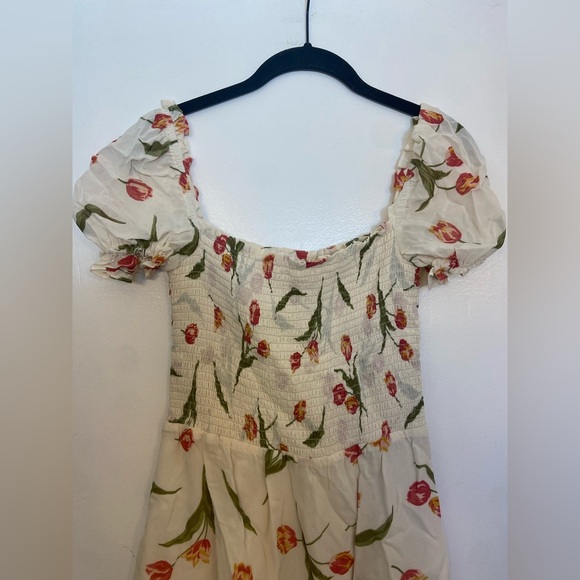 Reformation Orangerie Mini Dress Tulip Bianca Size Medium - Picture 4 of 8